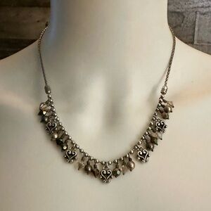 Brighton CANNES Bronze Topaz Swarovski Crystals Pearls Necklace